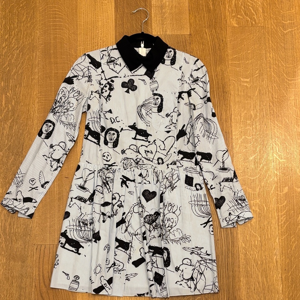 Carven Monochrome Graphic Dress